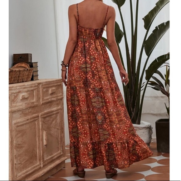Boho floral print maxi dress - Picture 3 of 6